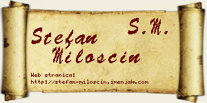 Stefan Miloščin vizit kartica